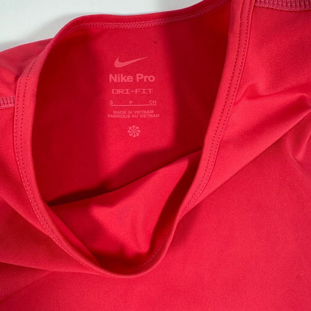Nike Pro Dri-FIT Bright Red Top - Picture 4 of 8